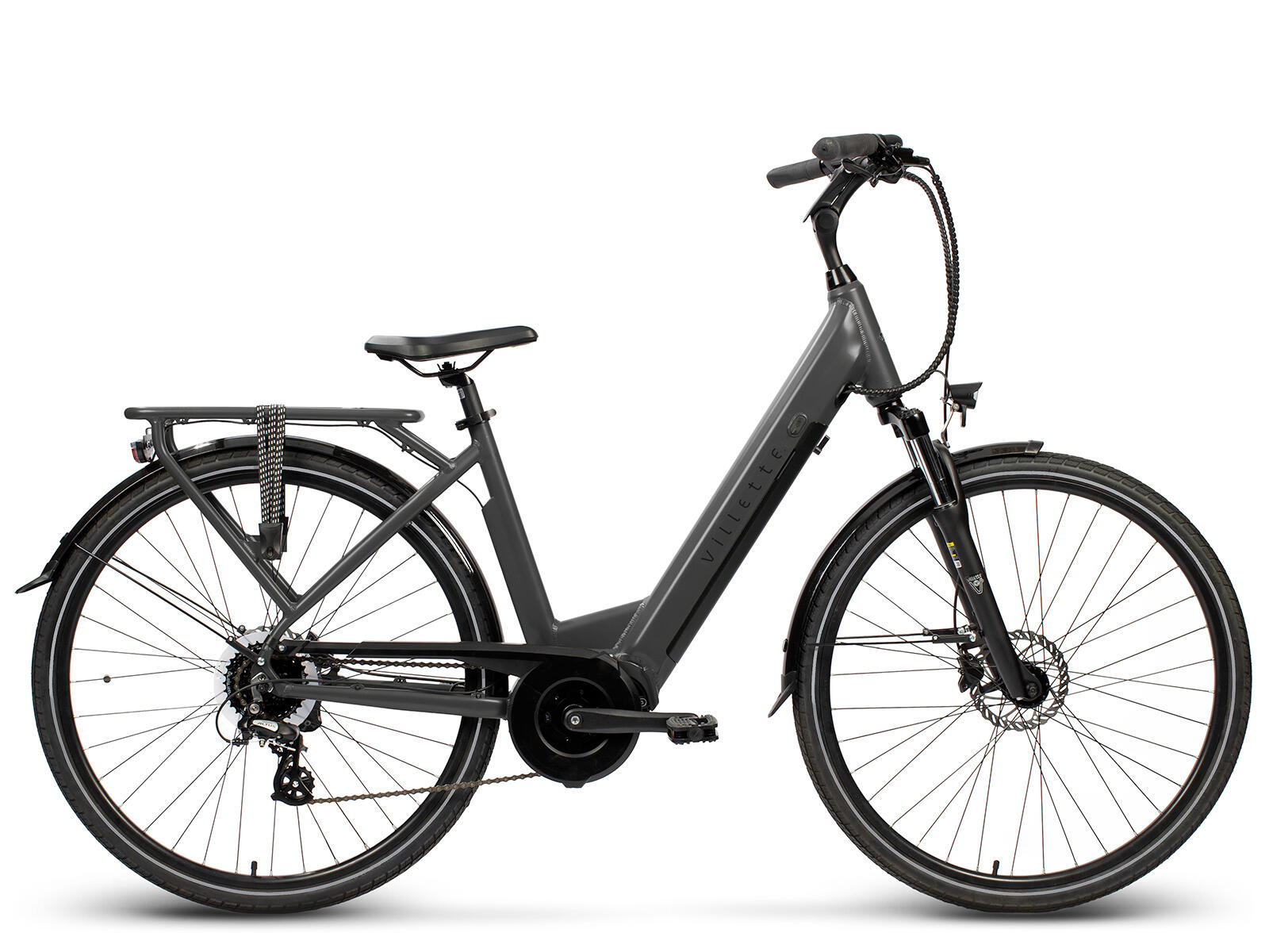 Villette le Midi elektrische fiets middenmotor 13Ah dark grey