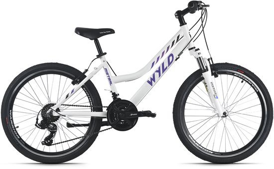 WYLD kinderfiets meisjes 24" Mistral wit 18 versnellingen framemaat 38 cm – vanaf 8 jaar
