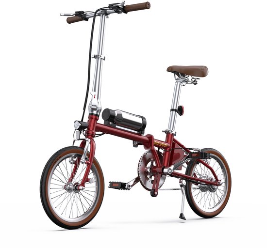 ONESPORT OT02 E-bike - 25 km/u - 16inch - 25km actieradius - 250W motor - 36V 5.2Ah accu - rood