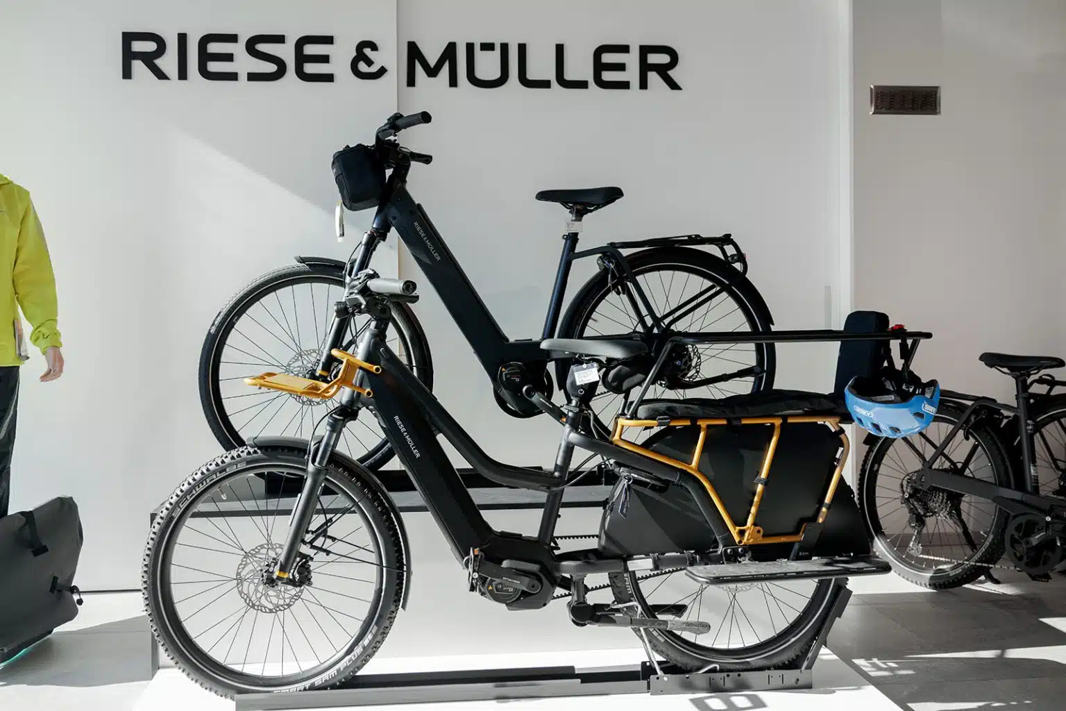 Riese & Müller cargo e-bike in showroom