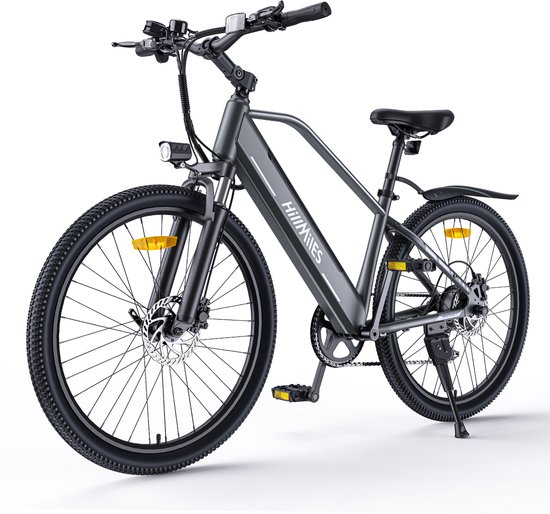 Hillmiles MileTrail 1 E-Bike - 26 inch - 80km actieradius - 250W motor - grijs