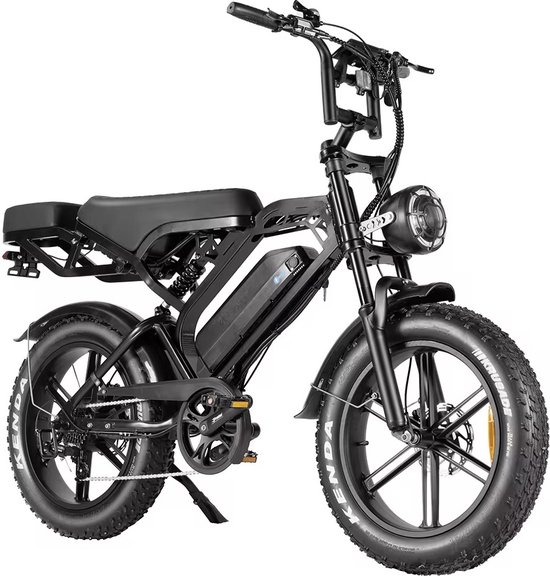 V20 Pro Fatbike - Hydraulische Remmen - Alarmsysteem + Achterzitje + Telefoonhouder + Voetsteuntjes - 250W - 7 versnellingen