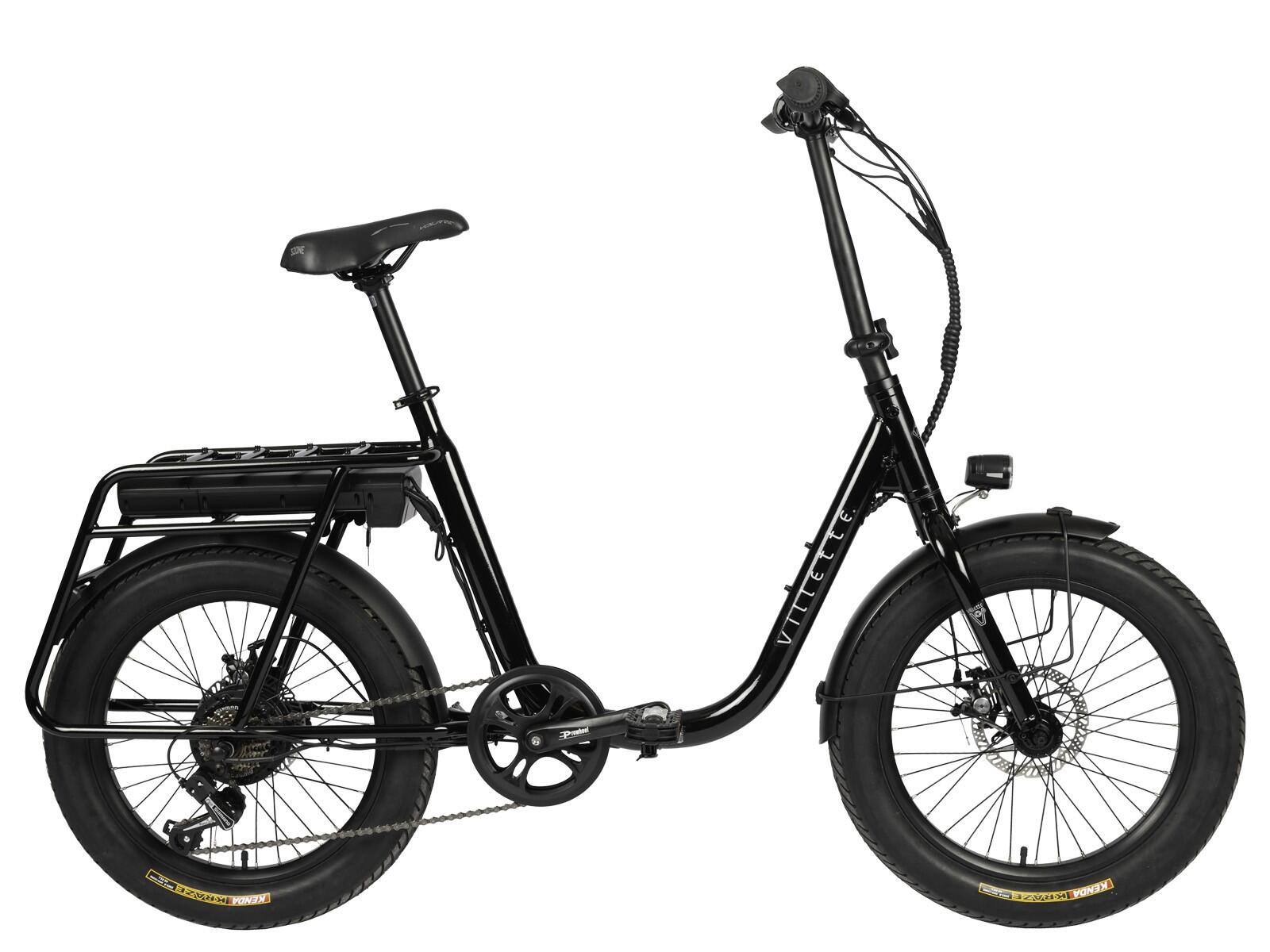 Villette Partout vouw-fatbike 10.4Ah 7sp 20 inch Glossy Black