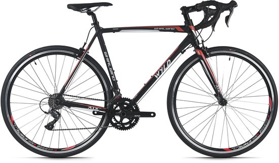 WYLD racefiets 28'' Whirlwind 100 zwart-rood 16 versnellingen framemaat 58 cm