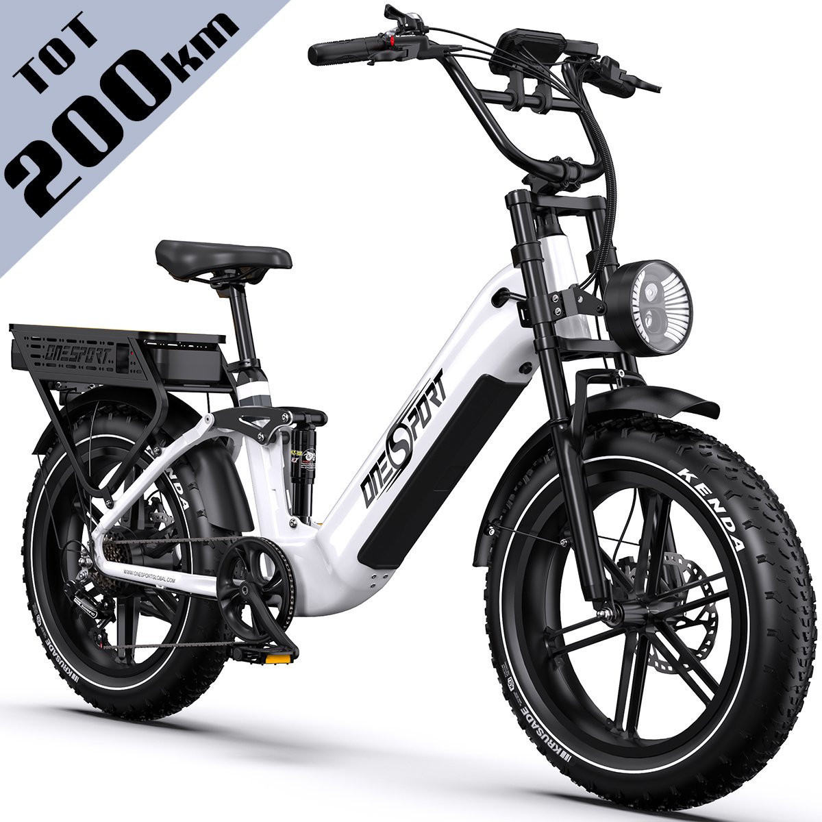 ONE SPORT Elektrische Fiets - Max. 200 km Bereik Dual Battery